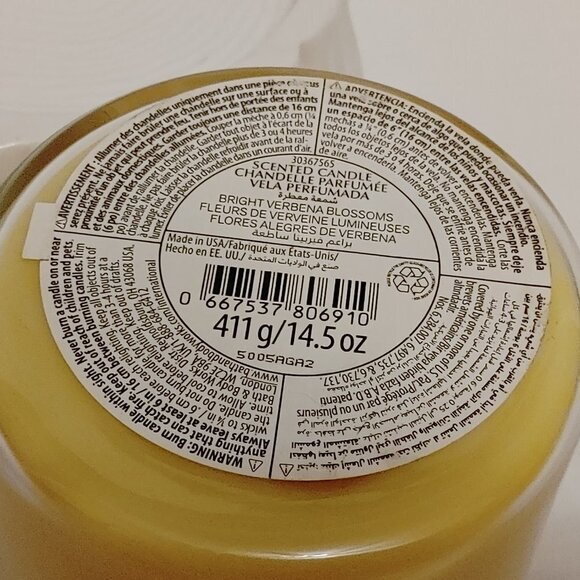 Bath and Body Works SUNSHINE Bright Verbena Blossom Three Wick Candle BNIP - Picture 4 of 4